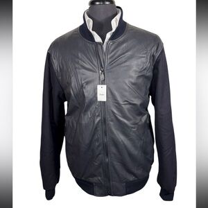 NWT Z ZEGNA LAMBSKIN WOOL BLEND THERMORE INSULATED BOMBER SZ XL